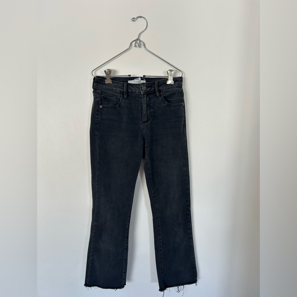Hidden Black Cropped Distressed Jeans Size 25